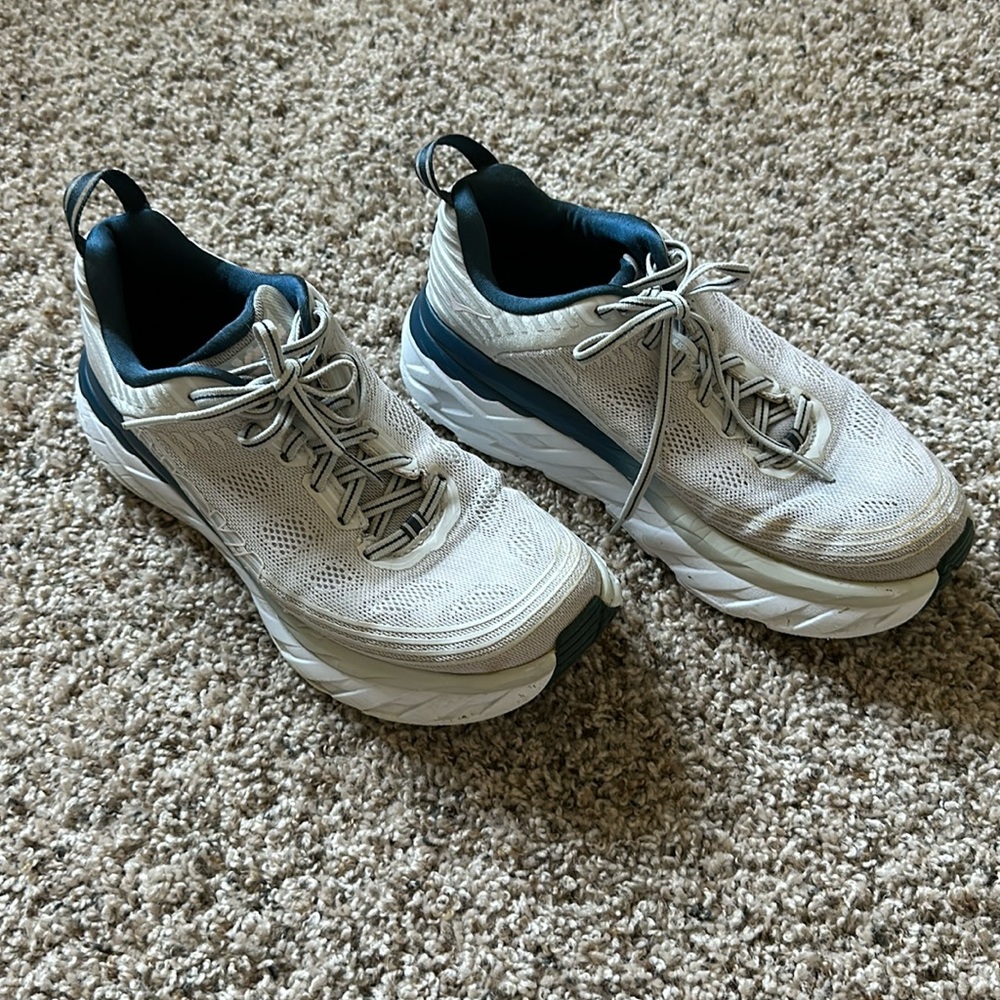 Hoka One One Women’s Bondi 6 1019272 LRNC Gray Blue Running Shoes Size 9 (wear)